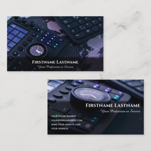 Video-editor visuele effecten specialist digitale  visitekaartje (Voorkant / Achterkant)