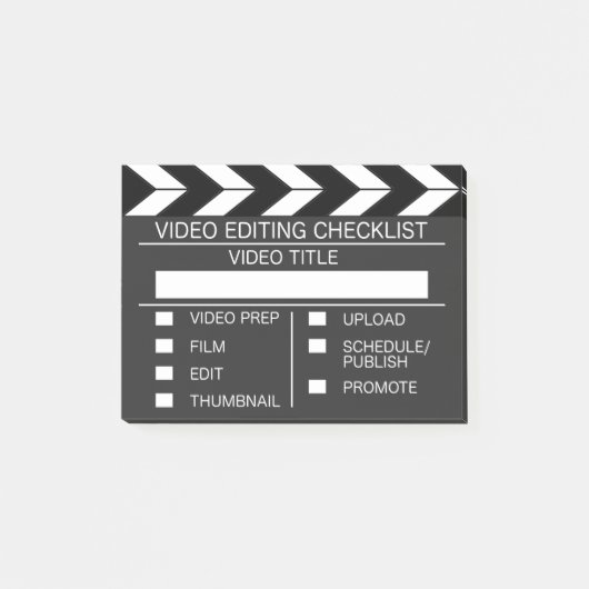 Video Editors Checklist Post-its Post-it® Notes (Voorkant)