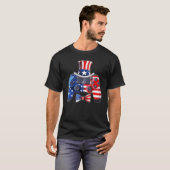Video Game 4 juli Controller American Flag Ki T-shirt (Voorkant volledig)