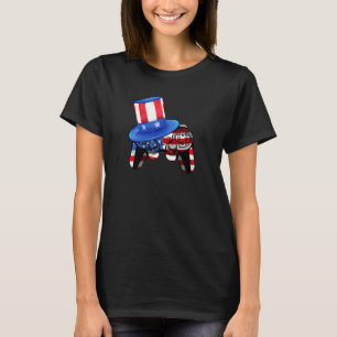 Video Game 4 juli Controller Amerikaanse vlag T-shirt