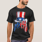 Video Game 4th of Juli controlemechanisme Amerikaa T-shirt (Voorkant)
