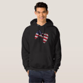 Video Game 4th Of July Controller American Flag Hoodie (Voorkant volledig)