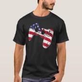 Video Game 4th Of July Controller American Flag T-shirt (Voorkant)