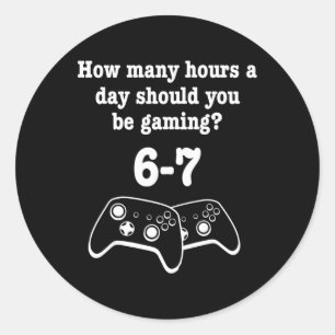 Video Game 67 Meme Gamer Grappig 67 Gaming Liefheb Ronde Sticker