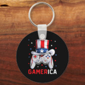 Video Game American Flag oom Sam Gam Sleutelhanger (Voorkant)