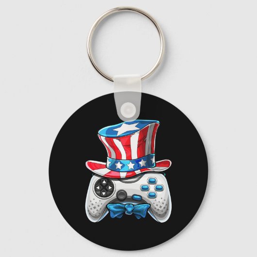 Video Game American Flag oom Sam Gam Sleutelhanger (Voorkant)