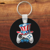 Video Game American Flag oom Sam Gam Sleutelhanger (Voorkant)