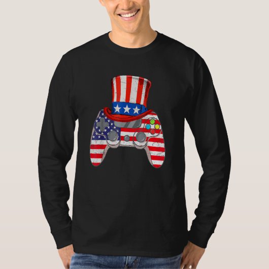 Video Game American Flag oom Sam Gam T-shirt (Voorkant)
