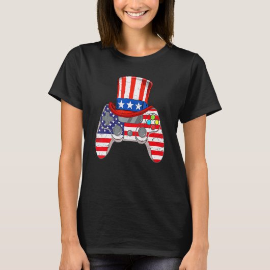 Video Game American Flag oom Sam Gam T-shirt (Voorkant)