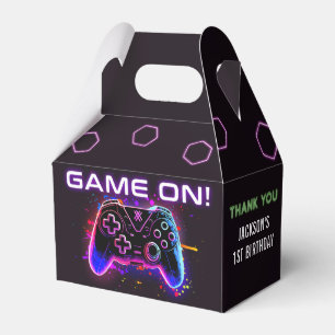 Video Game Arcade Birthday Party Favor Box Bedankdoosjes