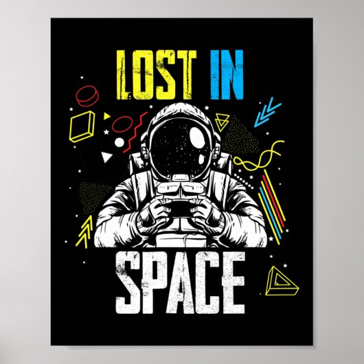 Video Game Astronauten houden van Gaming Space Gam Poster (Voorkant)