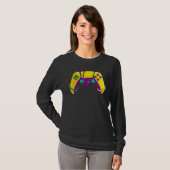 Video Game Beads Kids Mardi Gras Shirts, Gamer Boy T-shirt (Voorkant volledig)