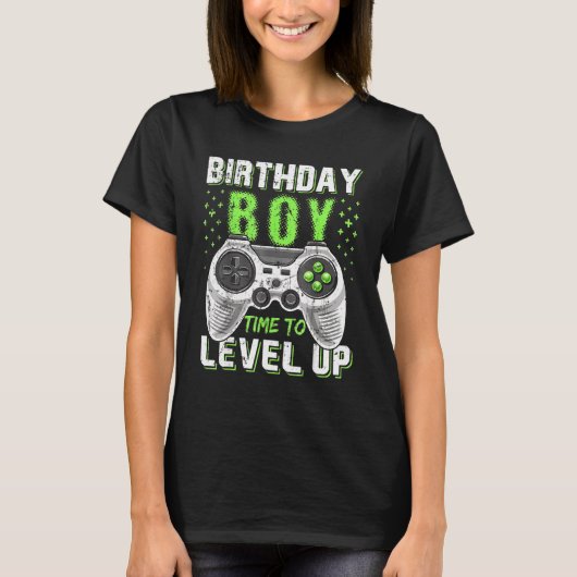 Video Game Birthday boys Birthday Boy time to Lev T-shirt (Voorkant)