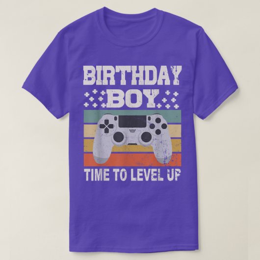 Video Game Birthday Gamer Birthday Boy Time to Lev T-shirt (Design voorkant)