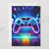 Video game birthday invitation kaart (Achterkant)