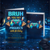 video game birthday party invitation kaart