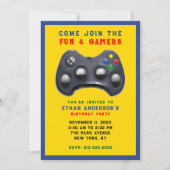 Video game Birthday Party Kaart (Voorkant)