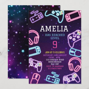 Video game Birthday Party Kaart