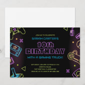 Video game Birthday Party Kaart (Voorkant / Achterkant)