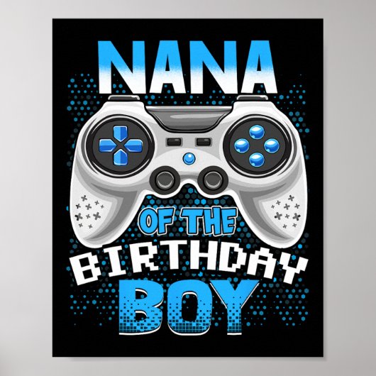 Video Game Birthday Party Nana of the Birthday Boy Poster (Voorkant)