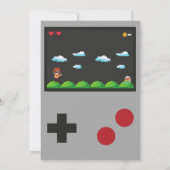 Video Game Birthday Party Uitnodiging (Achterkant)