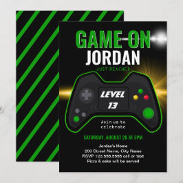 Video Game Birthday Party Uitnodiging