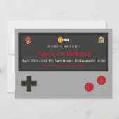 Video Game Birthday Party Uitnodiging (Voorkant)