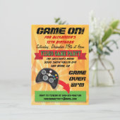 Video game Birthday Party-uitnodigingen Kaart (Staand voorkant)