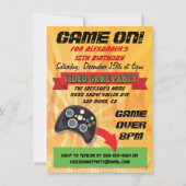Video game Birthday Party-uitnodigingen Kaart (Voorkant)
