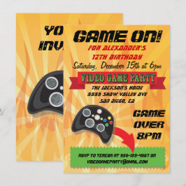 Video game Birthday Party-uitnodigingen Kaart