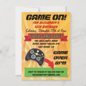 Video game Birthday Party-uitnodigingen Kaart (Voorkant)