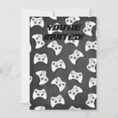 Video game Birthday Party-uitnodigingen Kaart (Achterkant)