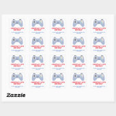 Video game Birthday Party Vierkante Sticker (Vel)