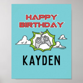 Video game Birthday Poster