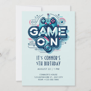 Video Game Birthday Uitnodiging