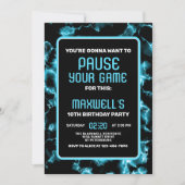 Video Game Birthday Uitnodiging (Voorkant)