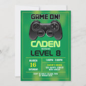 Video Game Birthday Uitnodiging (Voorkant)