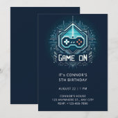 Video Game Birthday Uitnodiging (Voorkant / Achterkant)