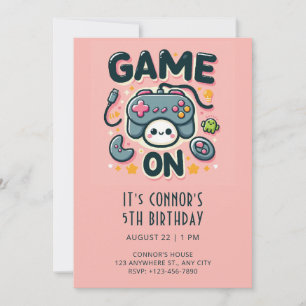 Video Game Birthday Uitnodiging