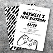 Video Game Birthday Uitnodiging