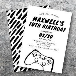 Video Game Birthday Uitnodiging