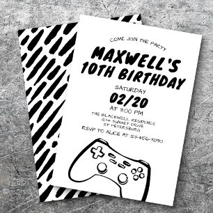 Video Game Birthday Uitnodiging