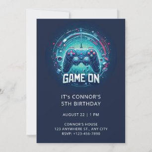 Video Game Birthday Uitnodiging