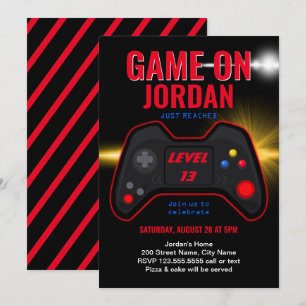 Video Game Birthday Uitnodiging