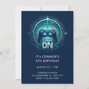 Video Game Birthday Uitnodiging