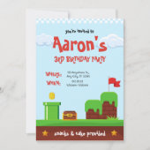 Video game Birthday-uitnodigingen Kaart (Voorkant)