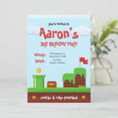 Video game Birthday-uitnodigingen Kaart (Staand voorkant)