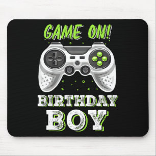 Video Game Boy Verjaardagsfeest Decoraties Tijd om Muismat