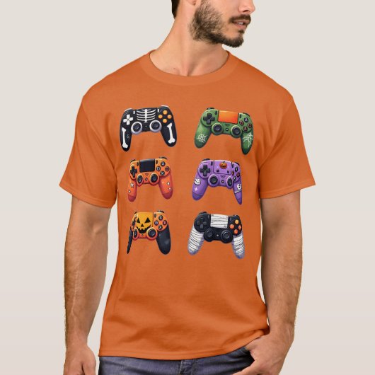Video Game Bruh Retro Halloween Gaming Controller T-shirt (Voorkant)