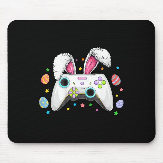 Video Game Bunny Eggs Costume Easter Day Boys Kind Muismat (Voorkant)